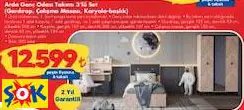 MODA LİFE ARDA GENÇ ODASI TAKIMI 3’LÜ SET (GARDIROP, ÇALIŞMA MASASI, KARYOLA-BAŞLIK)